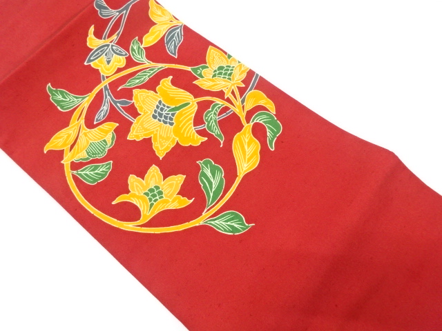 花唐草模様名古屋帯